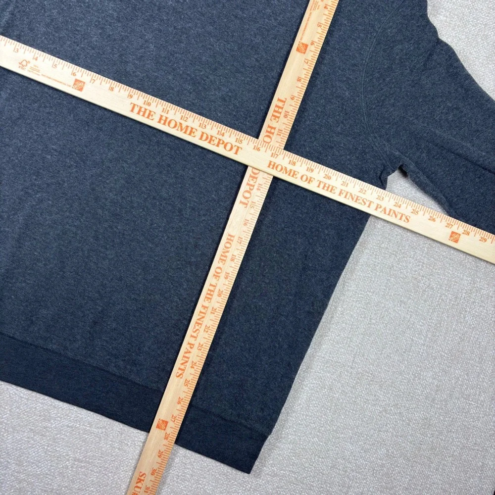 Theory Mens Danen Sweatshirt Charcoal Gray Crew Neck Cotton XL